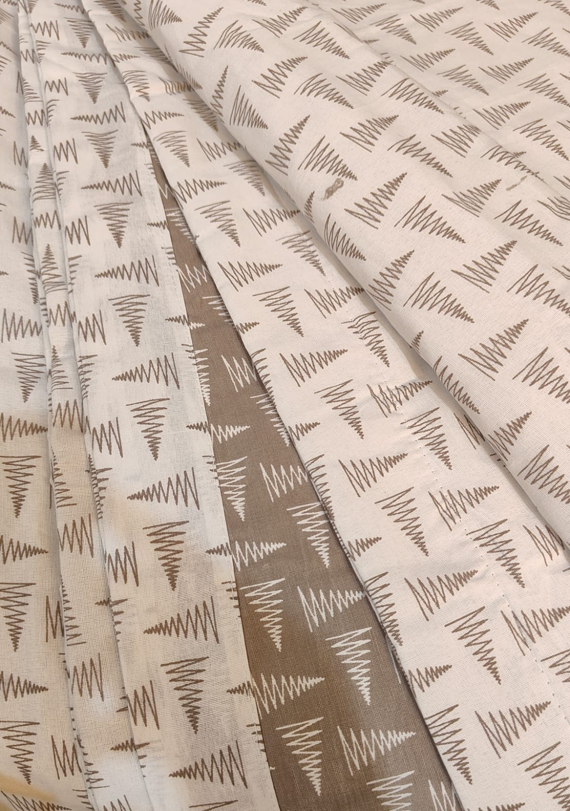 Taupe Grove Reversible Dohar – Taupe & Ivory | 100% Cotton