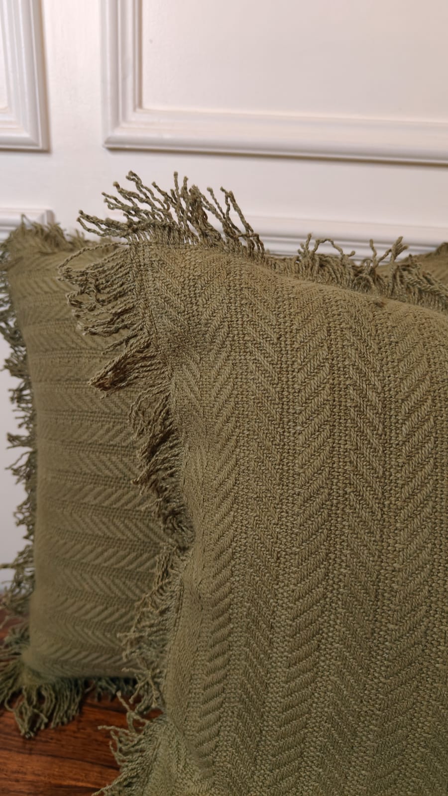 Sage Tufted Fringe Cushion (Set of 2)