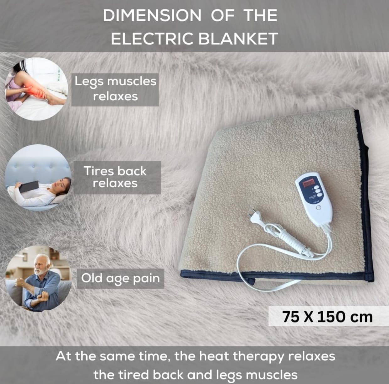 Digital Electric Blanket (Under blanket) with Timer & Heat Control (Single) — Experience soothing warmth and restful sleep with smart digital heat setting