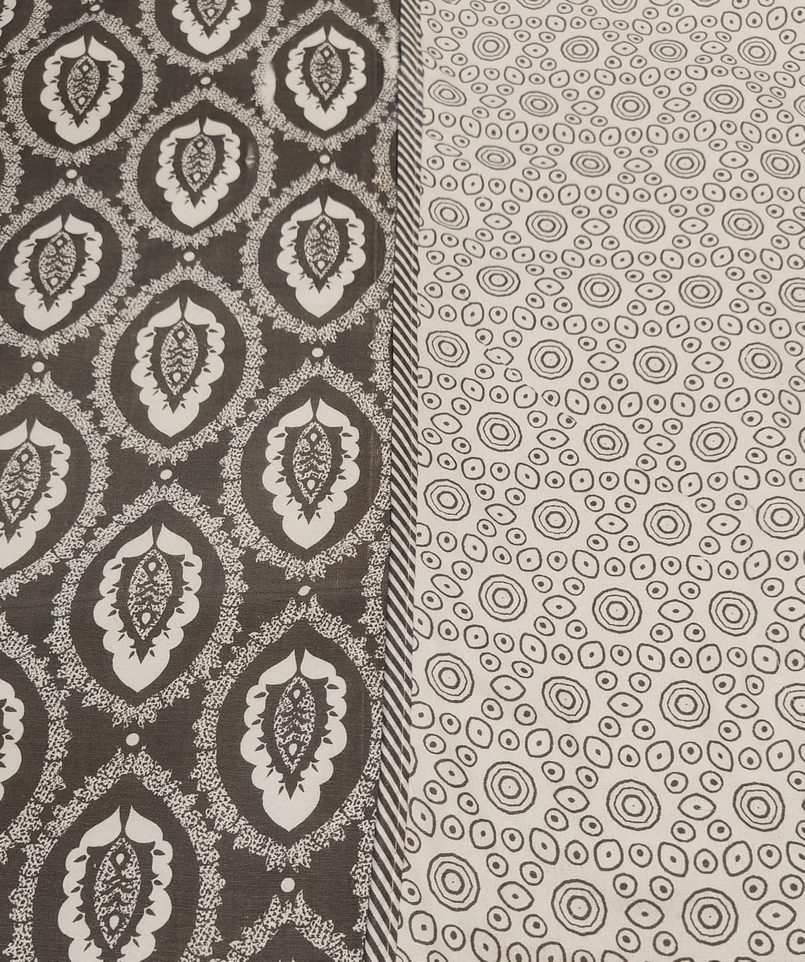 Charcoal Charm Reversible Dohar – Grey & Ivory