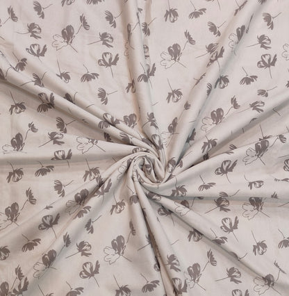 Grey Bloom Reversible Dohar – Grey & White