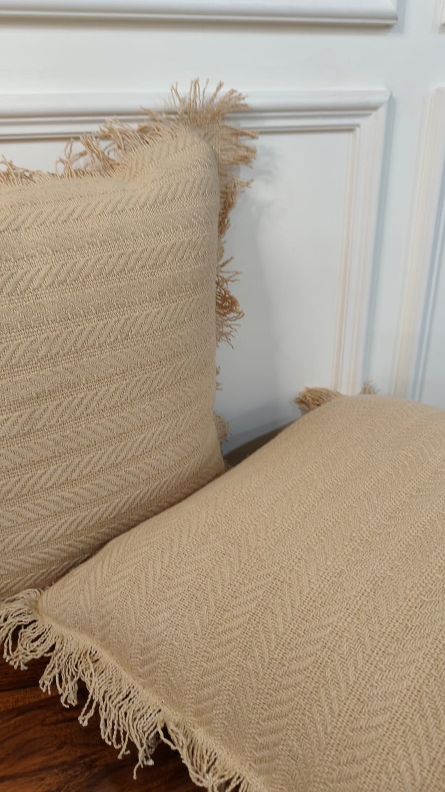 Sable Tufted Fringe Cushion (Set Of 2)