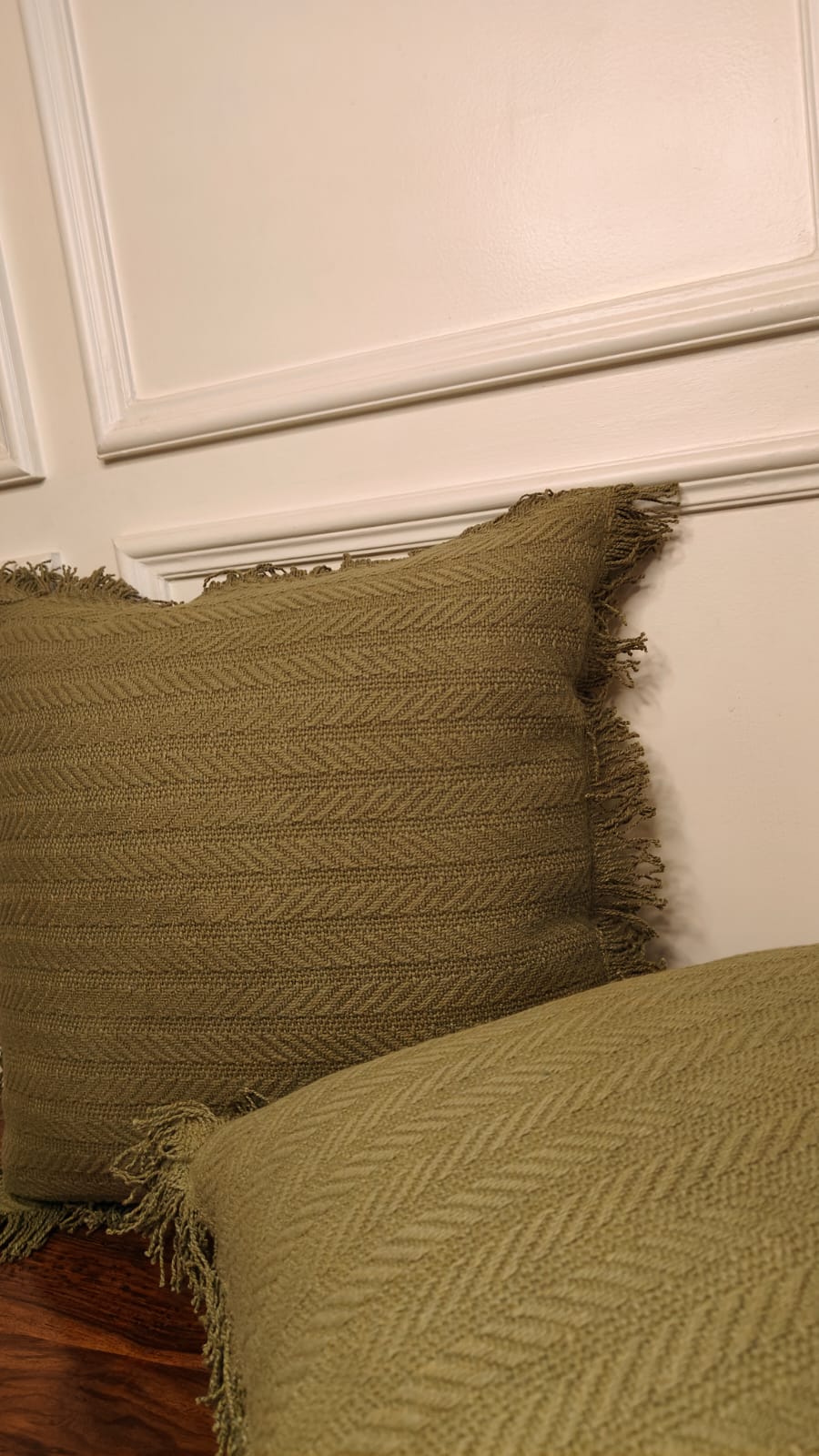 Sage Tufted Fringe Cushion (Set of 2)