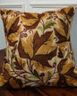 Autumn Chinar – Kashmiri Hand-Embroidered Cushion Cover
