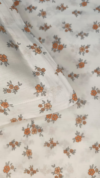 Amber Bloom – 300 TC Pure Cotton Bedsheet Set