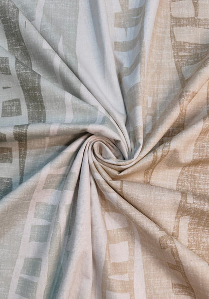 Dune Echo – 210 TC Pure Cotton Bedsheet Set with Sage Piping