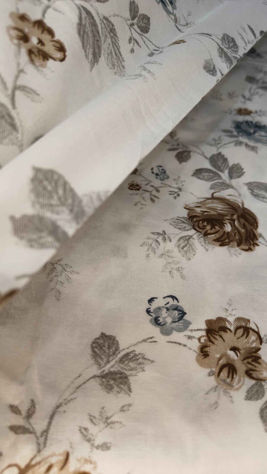 Ivory Bloom – 210 TC Percale Cotton Bedsheet Set