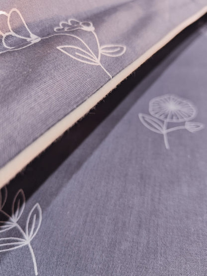 Lavender Bloom – 210 TC Pure Cotton Bedsheet Set
