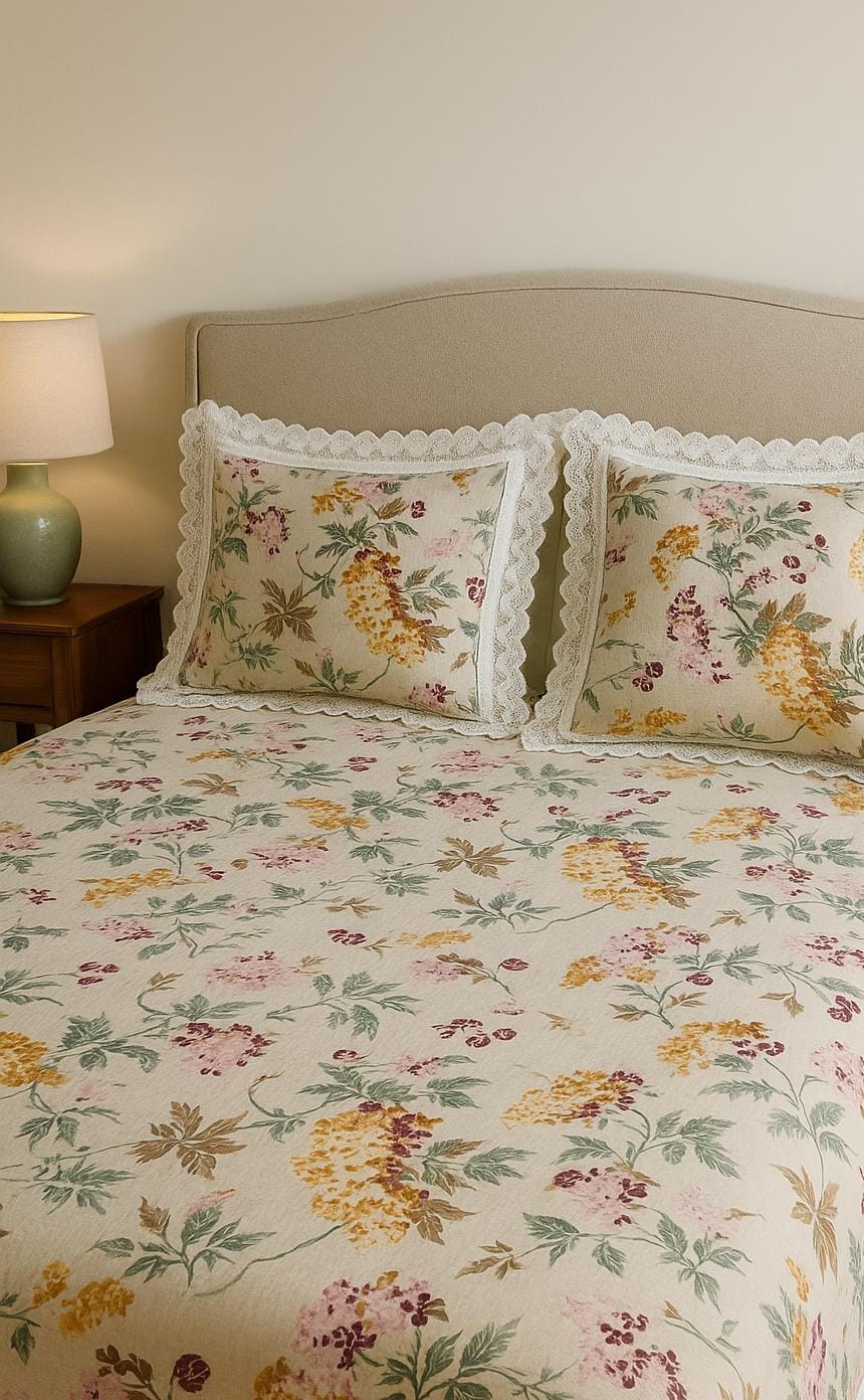 Wild Marigold – Lace Bedsheet Set (108×108")