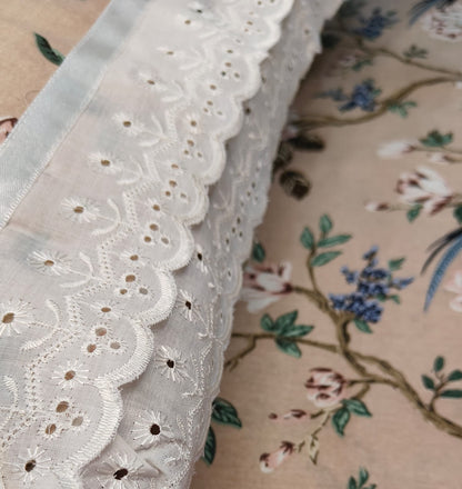 Lilac Perch – Lace Bedsheet Set (108×108")