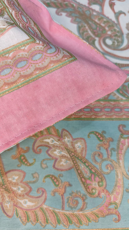 Gulbahar – Pastel Paisley Bedsheet Set (95×108")
