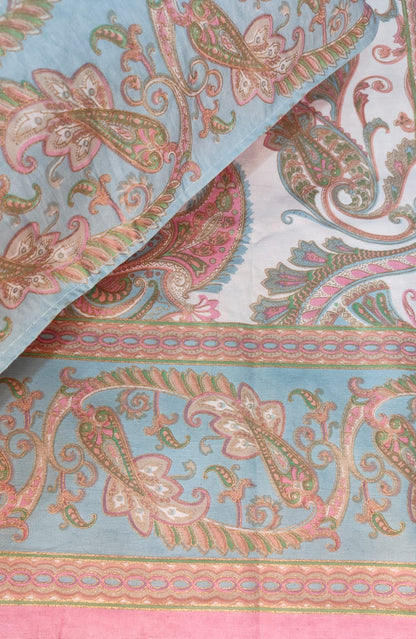 Gulbahar – Pastel Paisley Bedsheet Set (95×108")