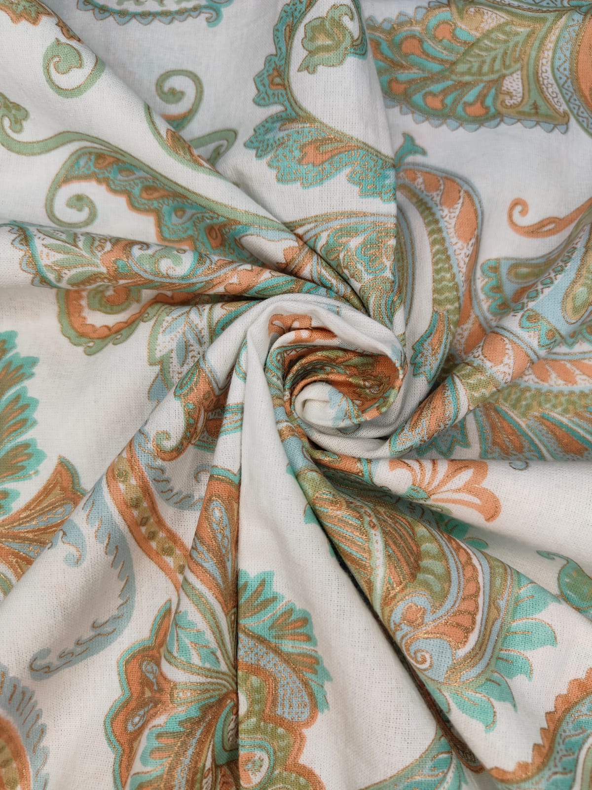Amber Teal – Paisley Bedsheet Set (95×108")