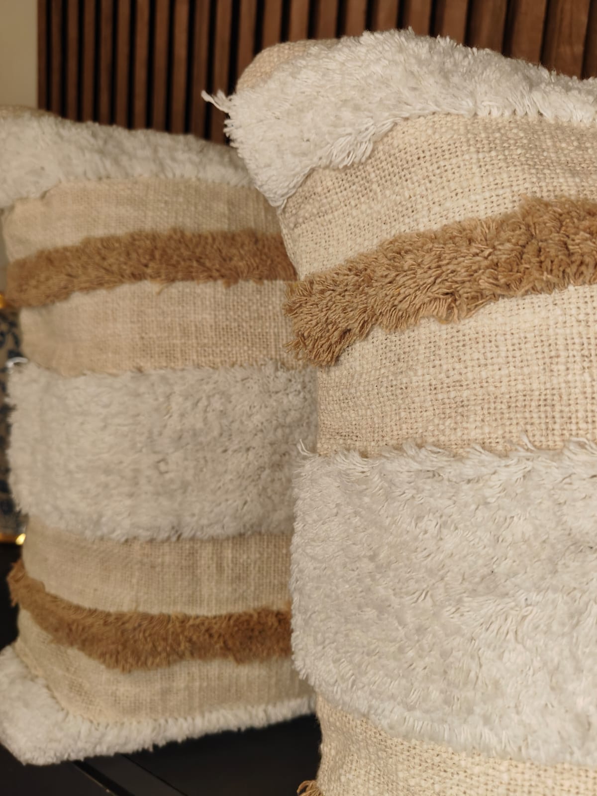 Sahara Stripes – Tufted Cushion Covers (Set of 2 | 16×16")