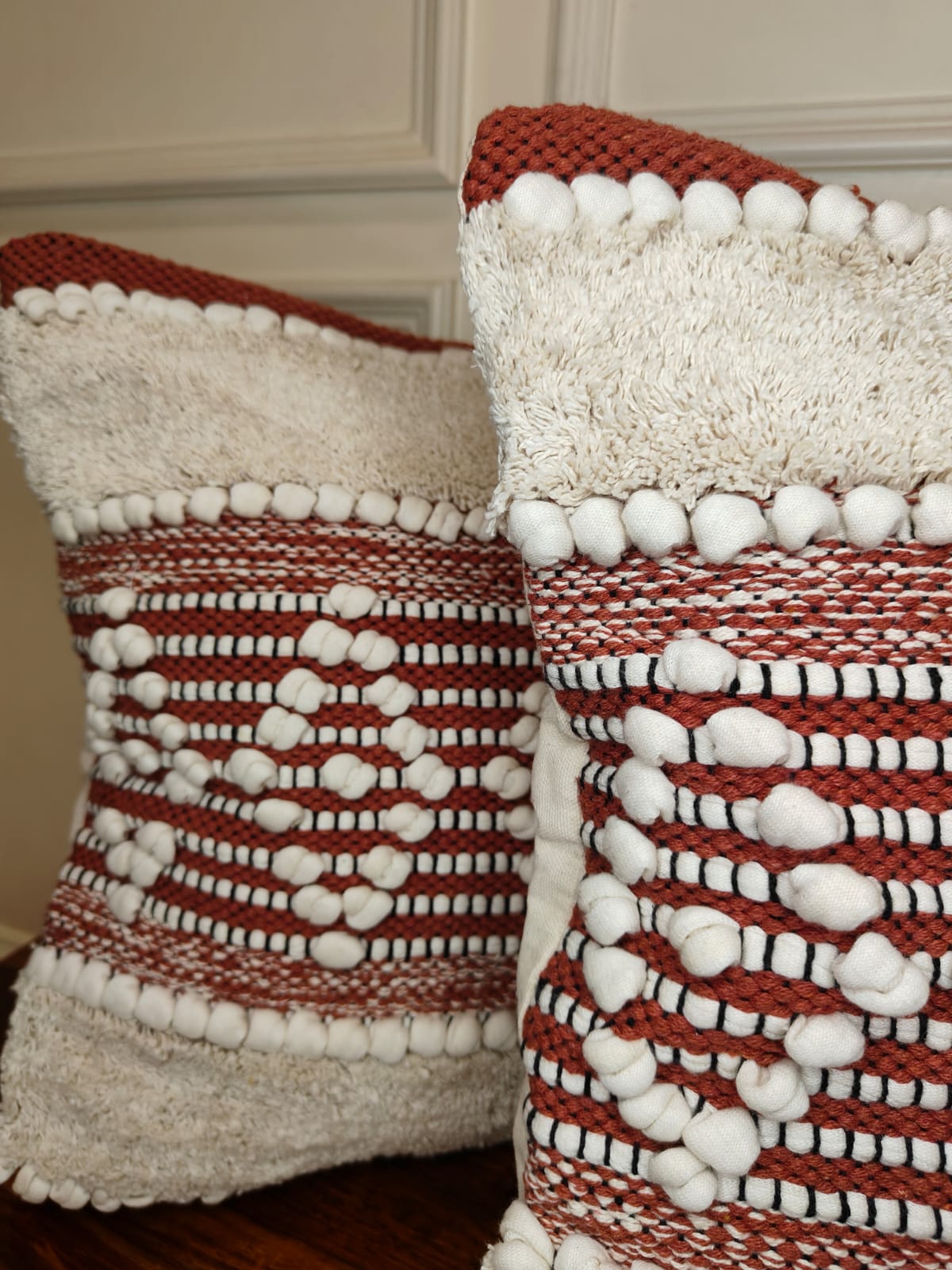 Terracotta Loom-Tufted Cushion Cover Set (16x16")
