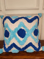 Azure Peaks Tufted Cotton Cushion Covers (Set of 2 | 16×16")