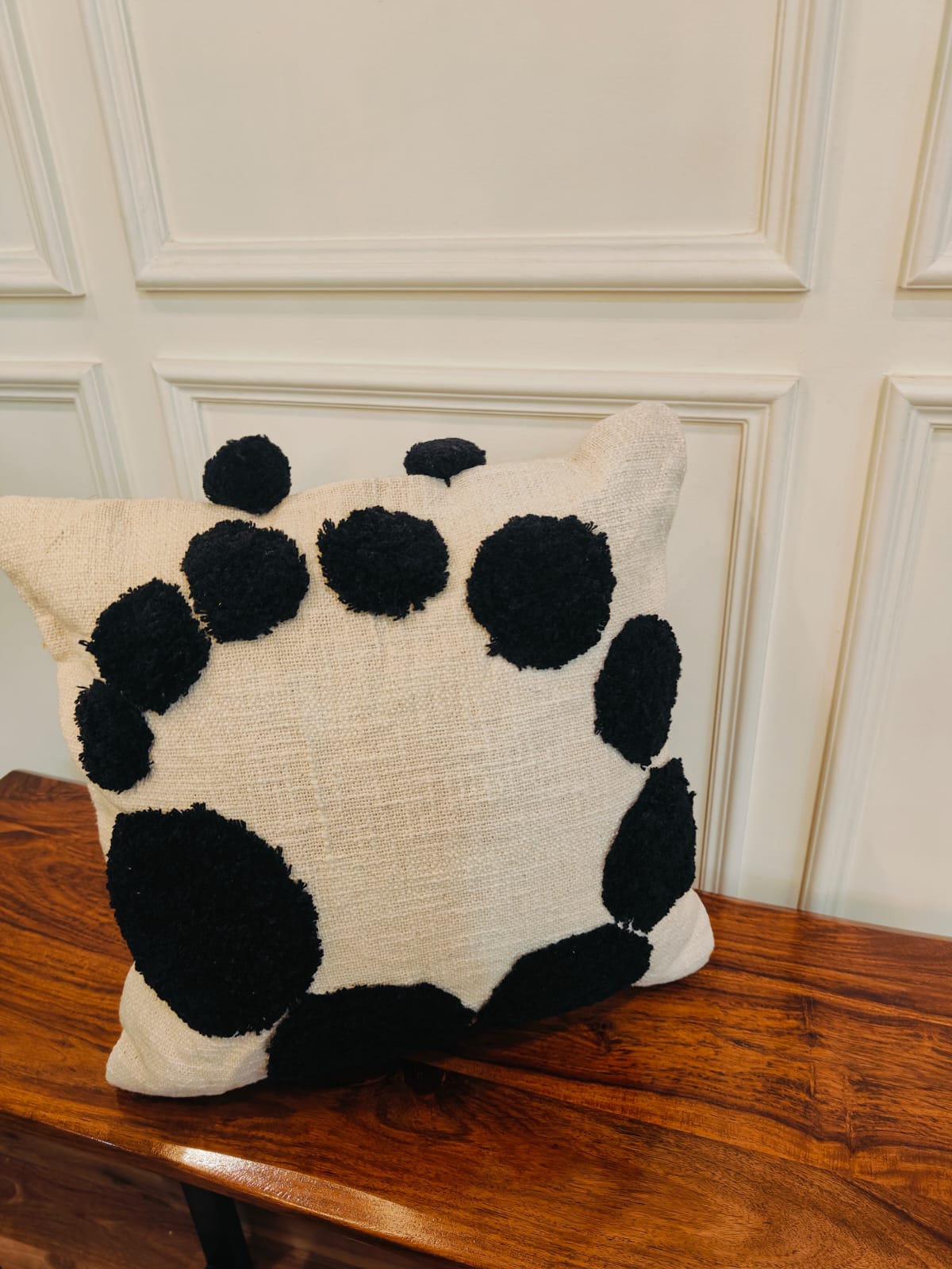 Monochrome Dots Tufted Cotton Cushion Covers (Set of 2)