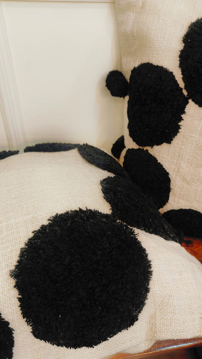 Monochrome Dots Tufted Cotton Cushion Covers (Set of 2)