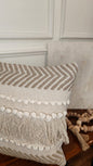 Boho Fringe & Chevron Textured Cushion Cover (Single)