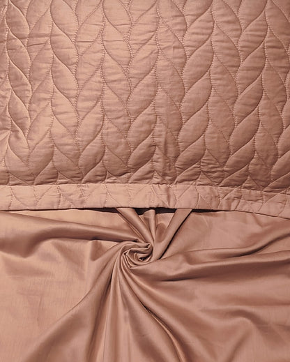 Cameo Rose – 400 TC Luxury Bedsheet Set with Quilted Pillow Covers
