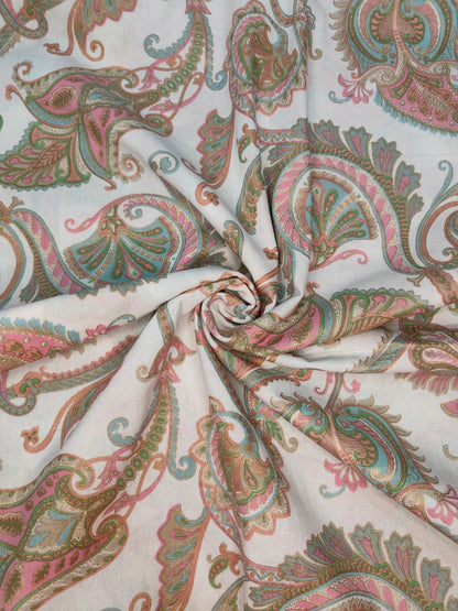 Gulbahar – Pastel Paisley Bedsheet Set (95×108")